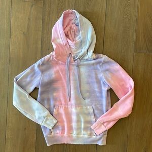 Pink and Purple Tye- Dye Hoodie- Size XS